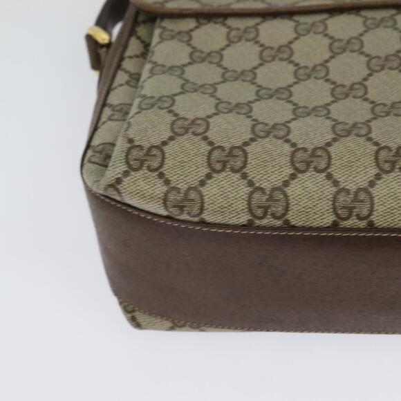 GUCCI GG Supreme Web Sherry Line Bag Pvc Beige Gold 904 02 084 - Picture 12 of 16